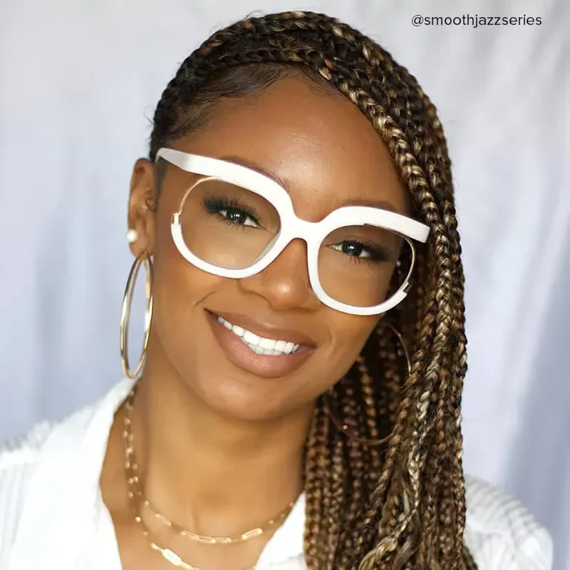 Carmine White Glasses 6