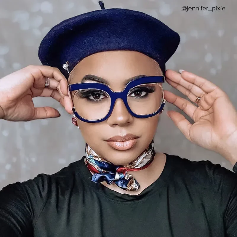 Carmine Dark-Blue Glasses 9