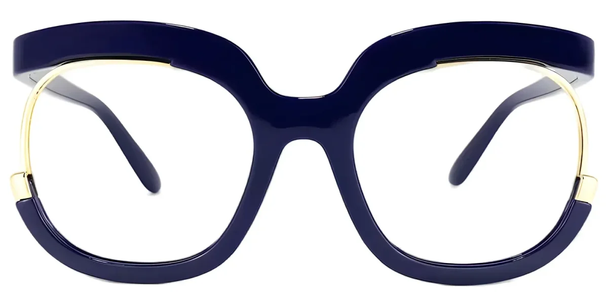 Carmine Dark-Blue Glasses 0