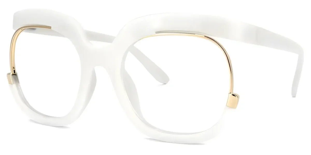 Carmine White Glasses 1