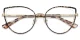 XY8022 Pattern, Gold glasses
