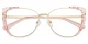 XY8024  Gold, Pink, Clear glasses