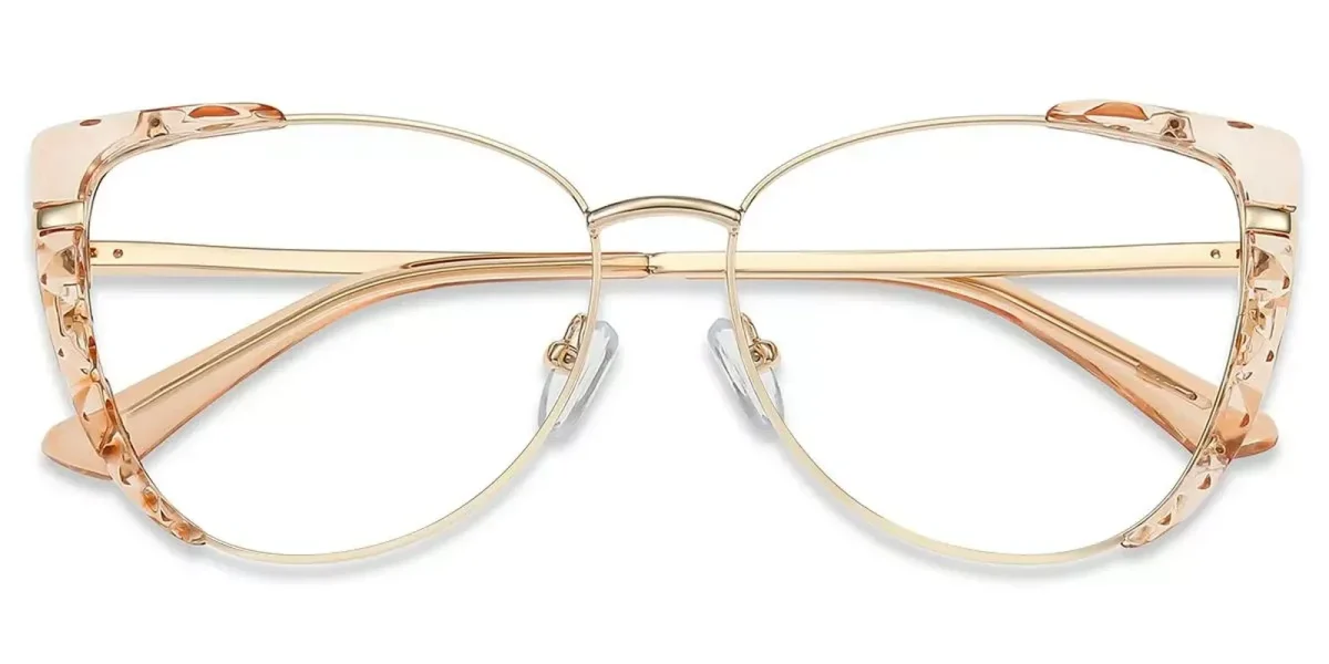 XY8024 Gold, Orange Glasses 0