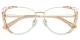XY8024 Gold, Orange glasses