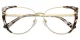XY8024  Gold, Pattern glasses