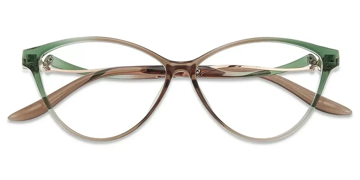 XY8033 Brown, Green Glasses 0