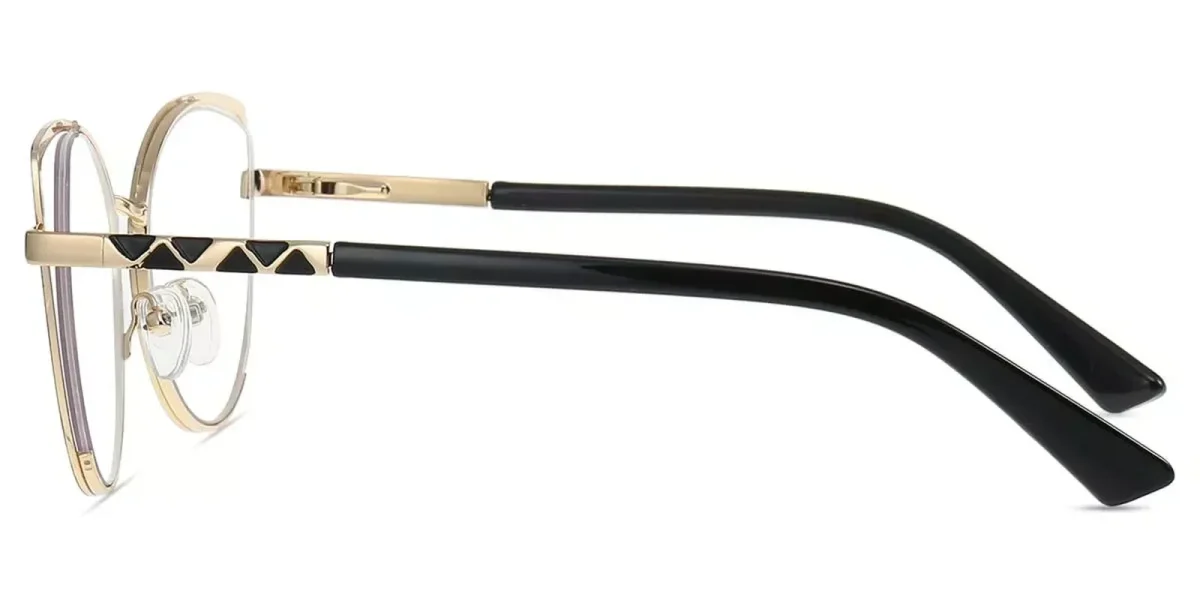 XY8022 Black, Gold Glasses 3