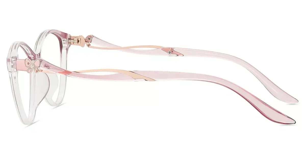 XY8033 Pink, Clear Glasses 3