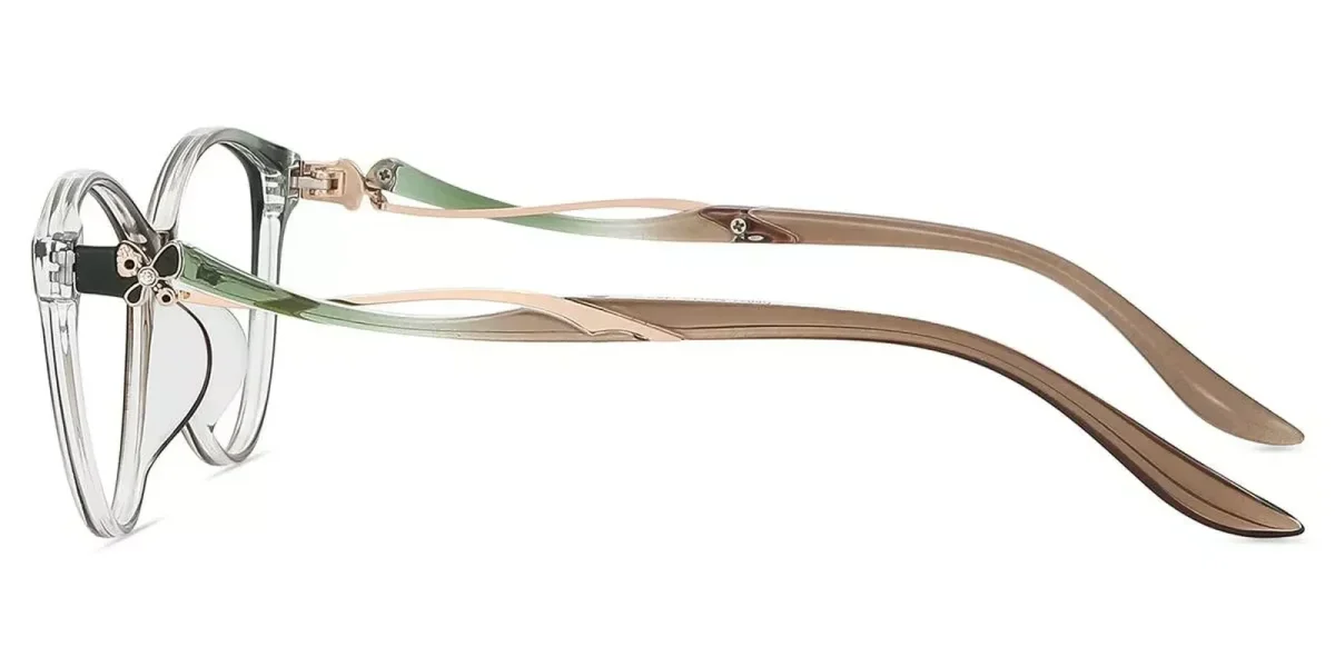 XY8033 Brown, Green Glasses 3