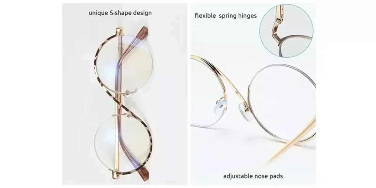 XY8023 Black, Gold Glasses 4